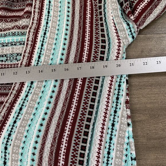 VTG Myan Womens Cardigan Sweater Size Medium Long Sleeve Open Front Striped - Picture 3 of 8